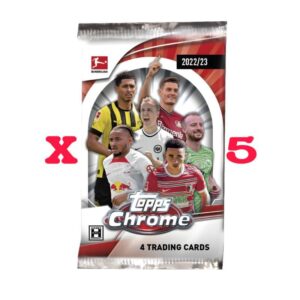 2022/23 Topps Chrome Bundesliga Soccer Hobby Pack - 5 Pack